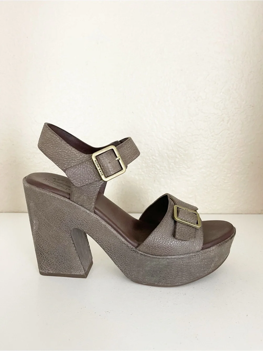 Kork-Ease Kenora Platform Sandals in gray brown